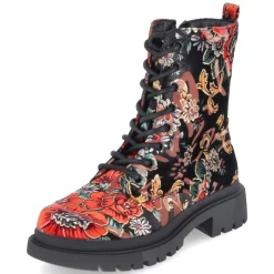 Boots - Velvet Black-Red