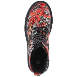 Boots - Velvet Black-Red