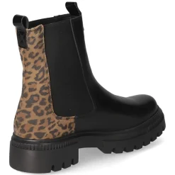 Chelsea Boot - Black-Leopard