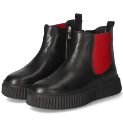Chelsea Boots - schwarz/rot/schwarz