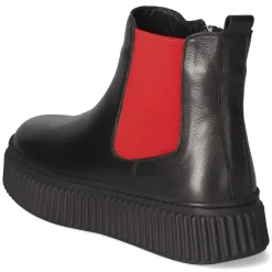 Chelsea Boots - schwarz/rot/schwarz