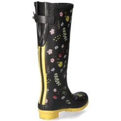 Gummistiefel FLOWERS - Black-Yellow