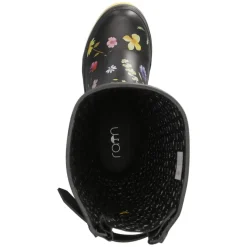 Gummistiefel FLOWERS - Black-Yellow