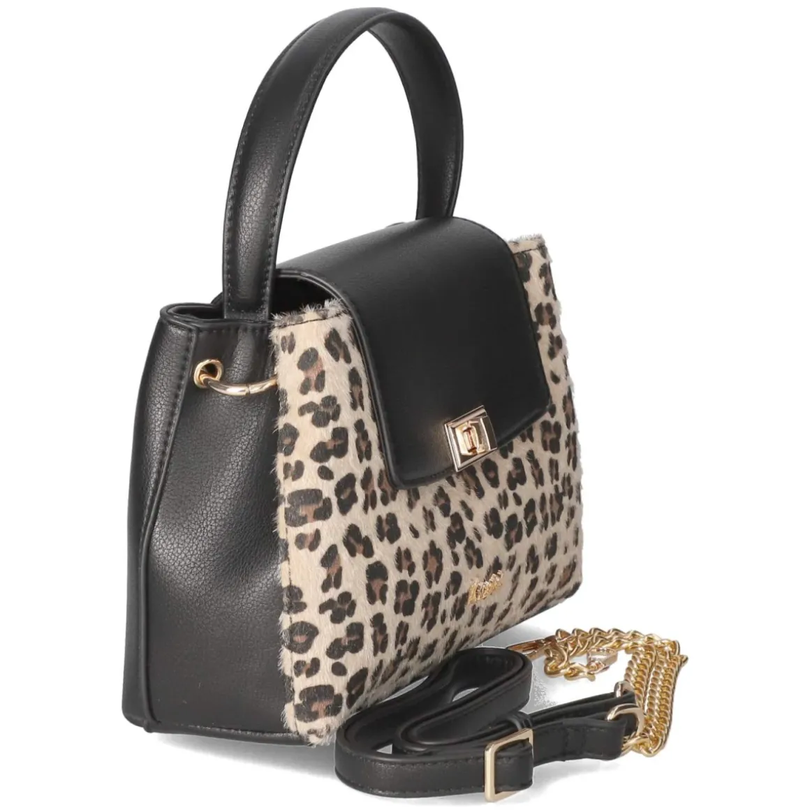 Handtasche - beige/schwarz