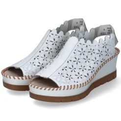 Keilsandaletten - offwhite/offwhite/tan