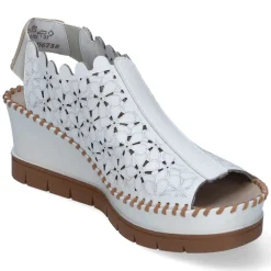 Keilsandaletten - offwhite/offwhite/tan