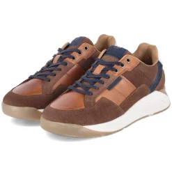 Low Sneaker - Cognac-Navy