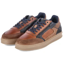 Low Sneaker - Cognac-Navy