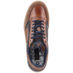 Low Sneaker - Cognac-Navy
