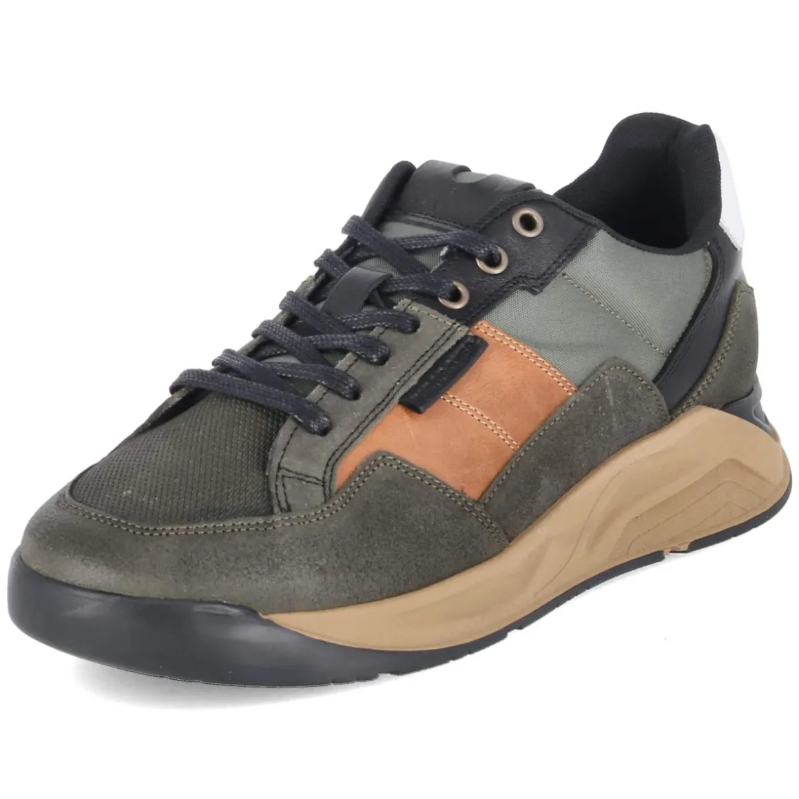 Low Sneaker - Khaki-Black