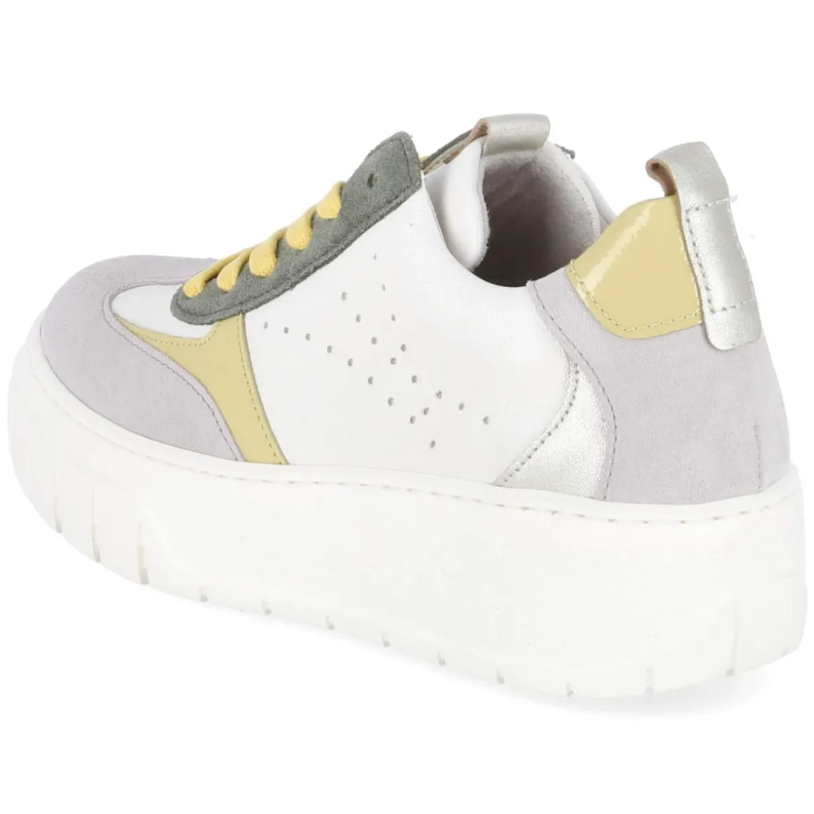 Low Sneaker - latte/yellow/pine
