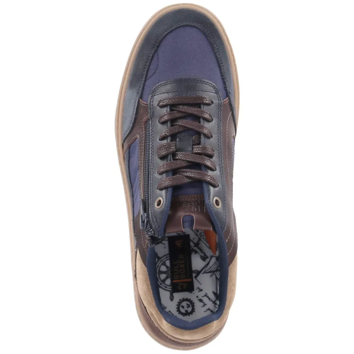 Low Sneaker - Navy-Brown