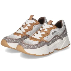 Low Sneaker - Taupe Tan mesh micro/ stones