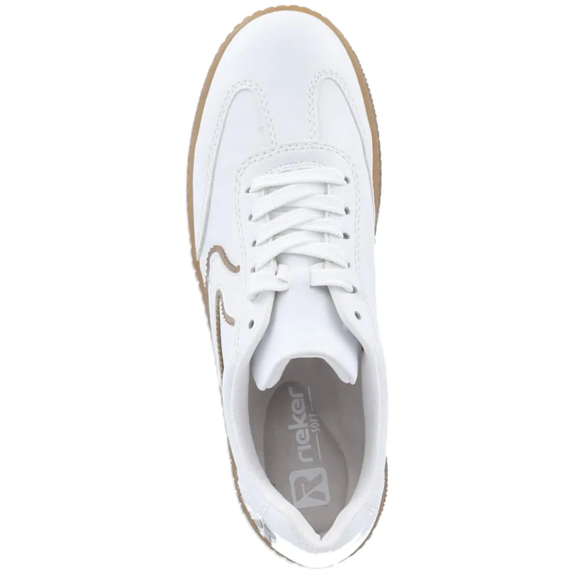 Low Sneaker - weiss/camel