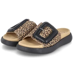 Pantoletten - natur/schwarz