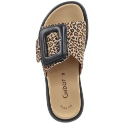 Pantoletten - natur/schwarz