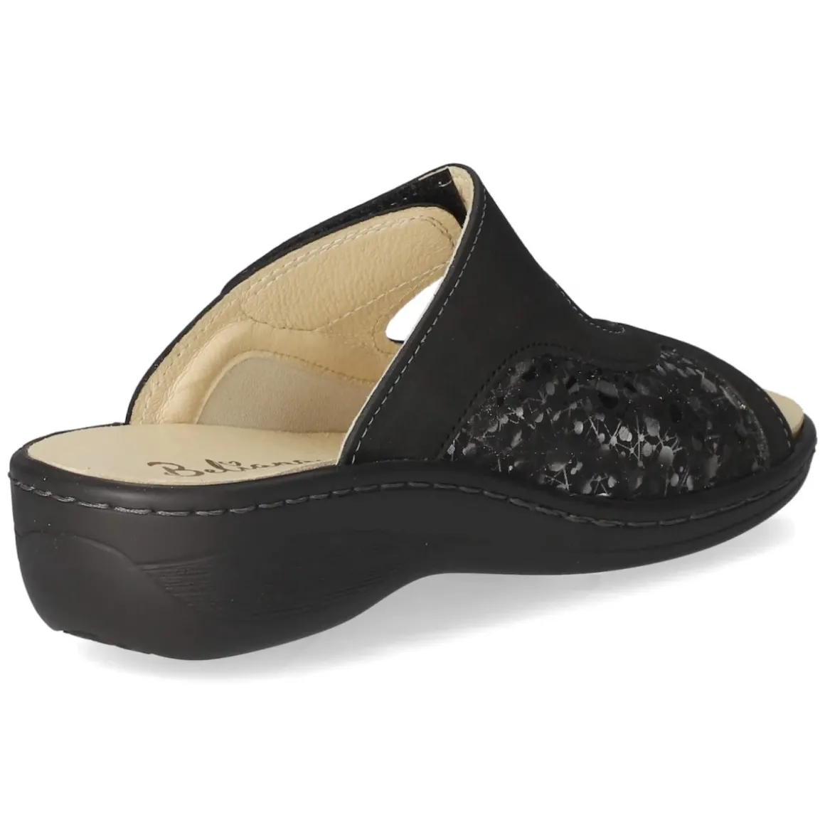 Pantoletten - Schwarz/ Space