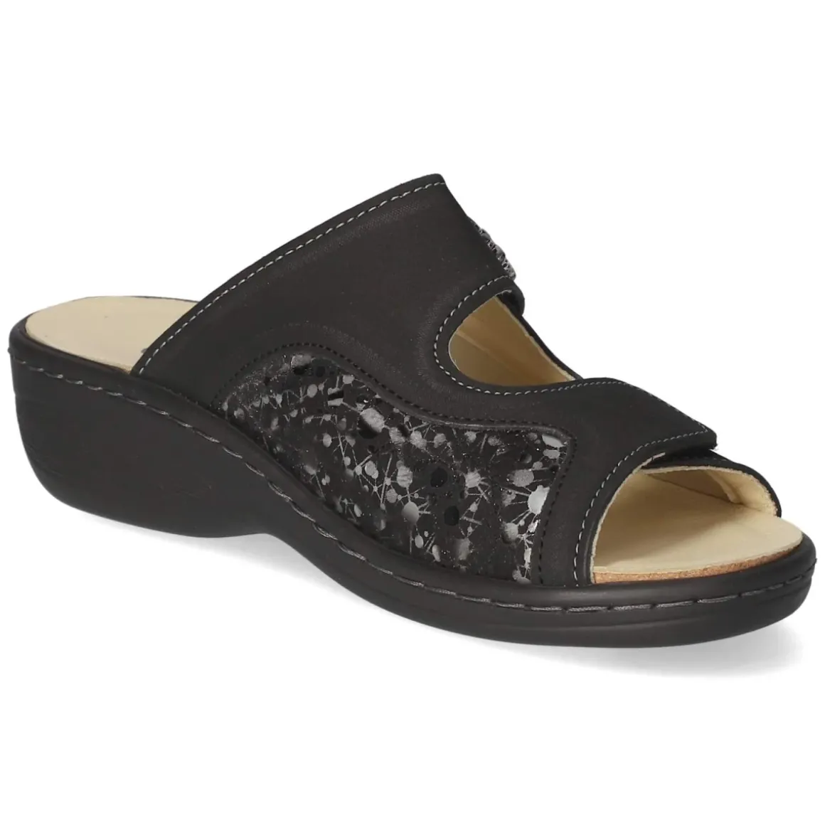 Pantoletten - Schwarz/ Space