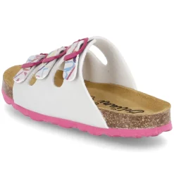 Pantoletten - weiss/pink