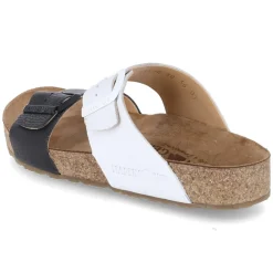 Pantoletten ANDREA - schwarz/ weiss