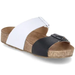 Pantoletten ANDREA - schwarz/ weiss