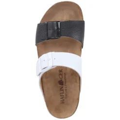 Pantoletten ANDREA - schwarz/ weiss