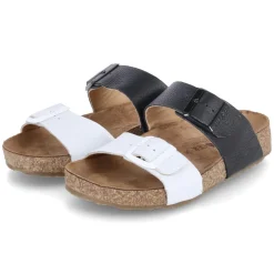 Pantoletten ANDREA - weiss/schwarz