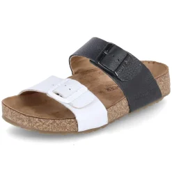 Pantoletten ANDREA - weiss/schwarz