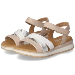 Sandalen - newrose/silb/weiss