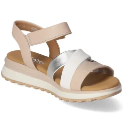 Sandalen - newrose/silb/weiss