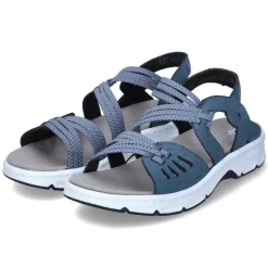 Sandalen - royal/jeans-weiss
