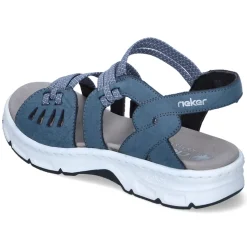 Sandalen - royal/jeans-weiss