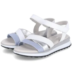 Sandalen - sky/silber/weiss