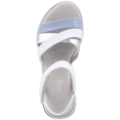Sandalen - sky/silber/weiss