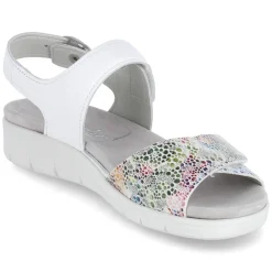 Sandalen FLOWER-SAMT/SOFT-N. - weiss
