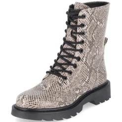 Schnürboots - BEIGE SNAKE