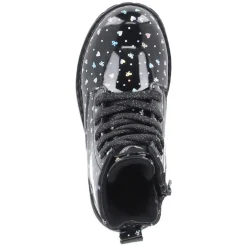 Schnürboots - schwarz/silber