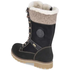 Schnürstiefel - schwarz kombi