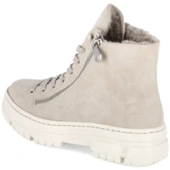 Schnürstiefeletten - beige