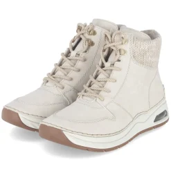 Schnürstiefeletten - beige