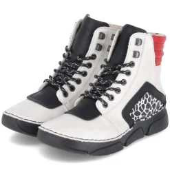 Schnürstiefeletten - beige kombi