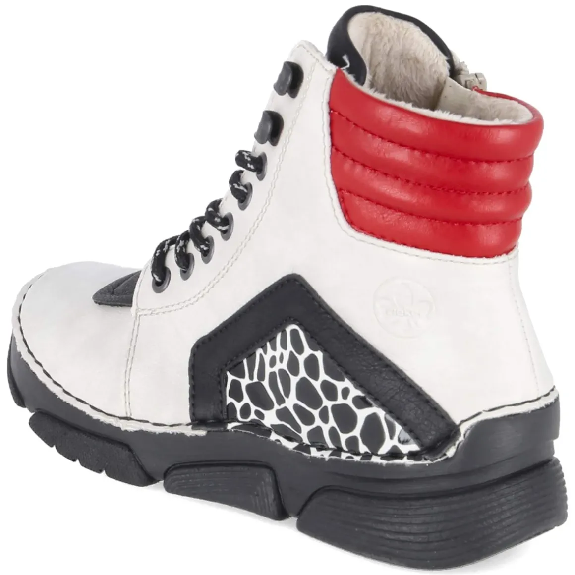 Schnürstiefeletten - beige kombi