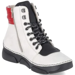 Schnürstiefeletten - beige kombi