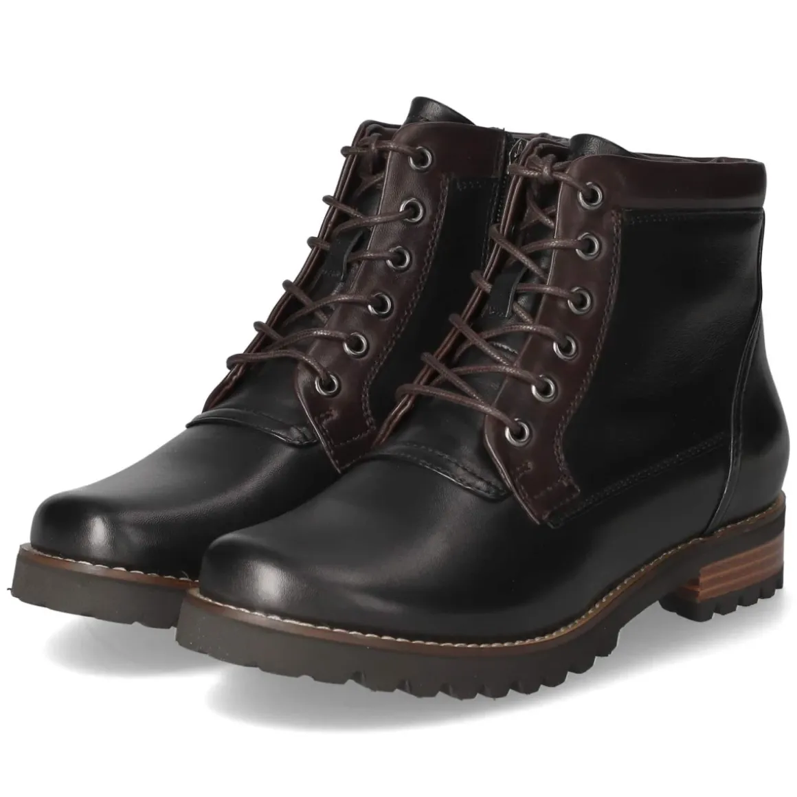 Schnürstiefeletten - Black/TDM