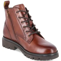 Schnürstiefeletten - Cognac