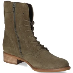 Schnürstiefeletten - oliv