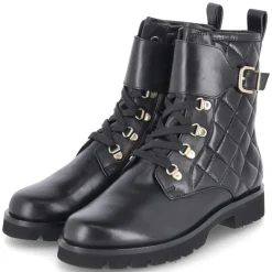 Schnürstiefeletten - schwarz