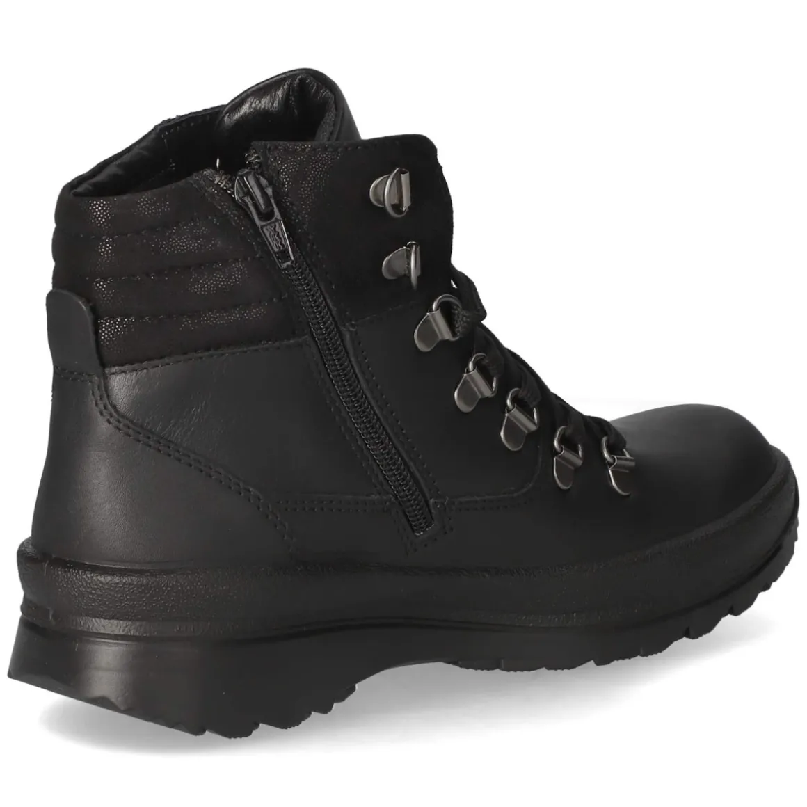 Schnürstiefeletten - schwarz