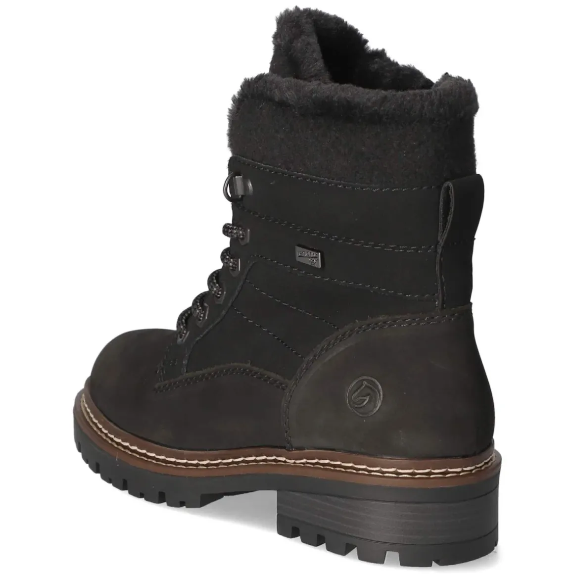 Schnürstiefeletten - schwarz