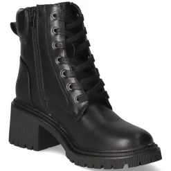 Schnürstiefeletten - schwarz